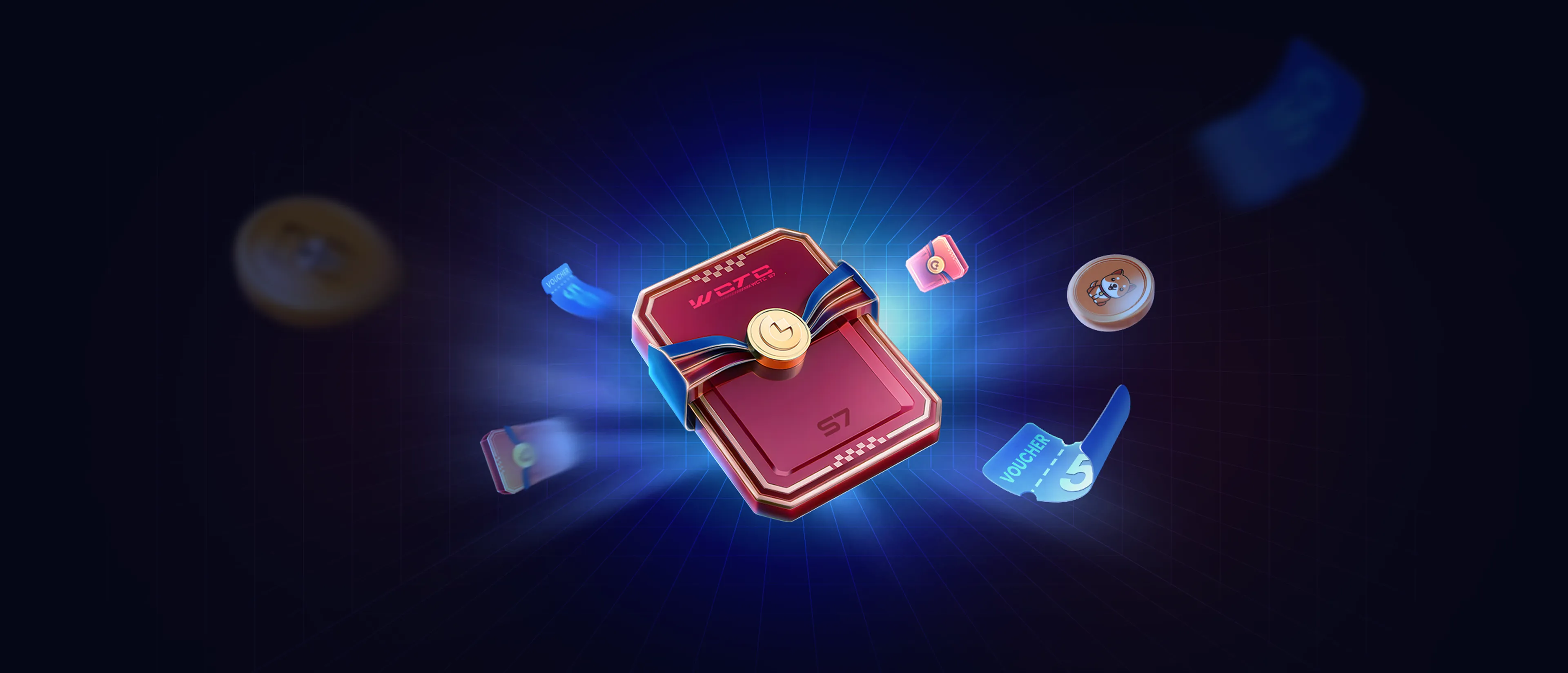 red packets container background