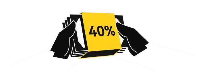 40%